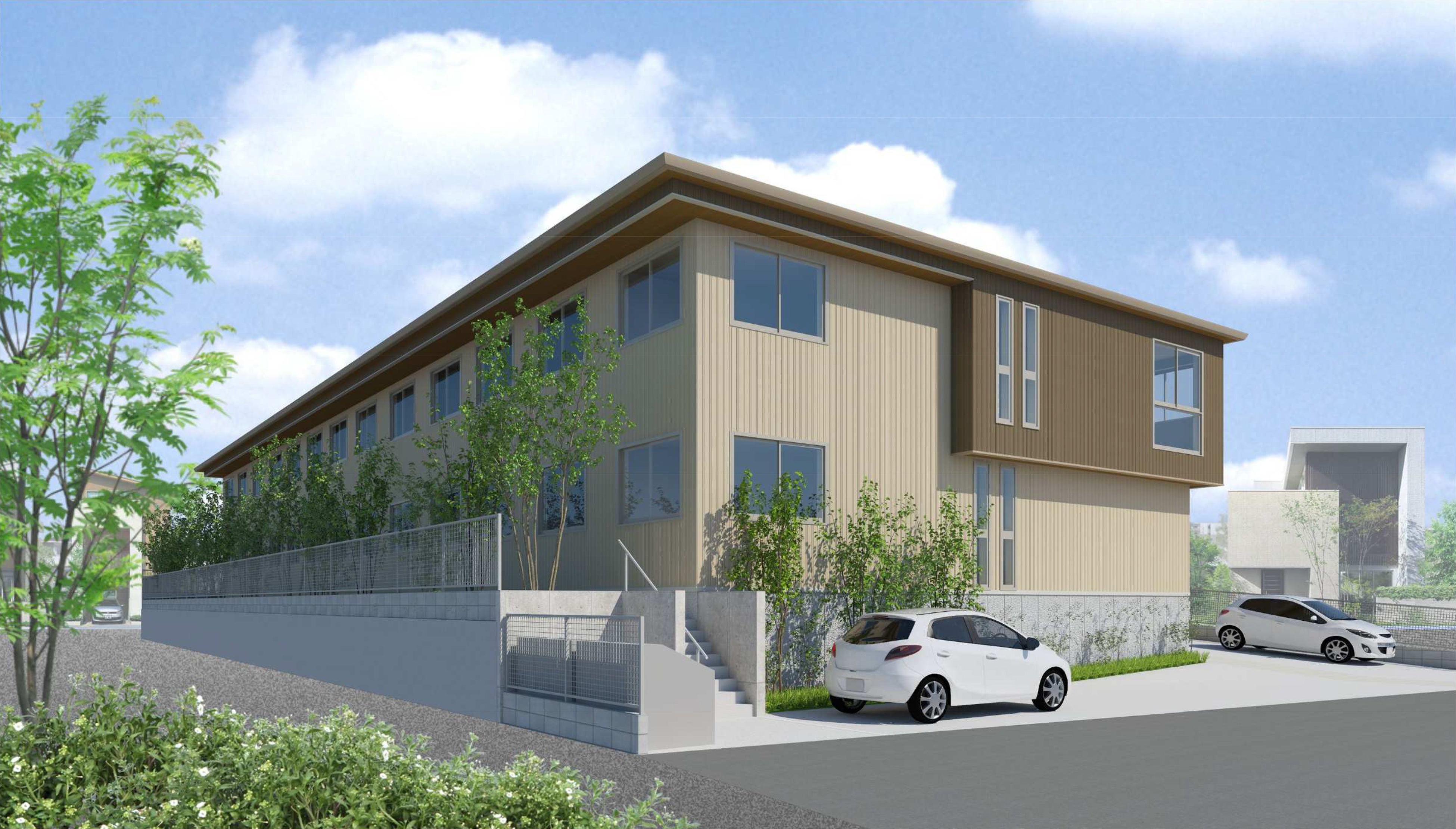 ヒューマンライフケア宮前ホスピスホーム外観（完成予想図2）