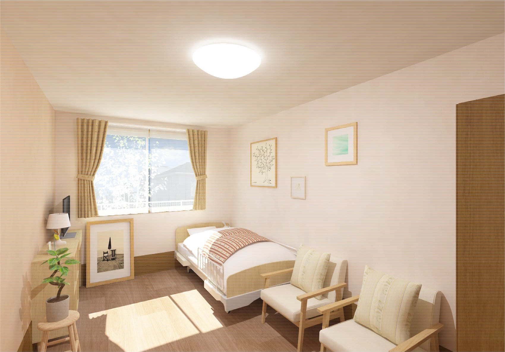 ヒューマンライフケア宮前ホスピスホーム居室（完成予想図）