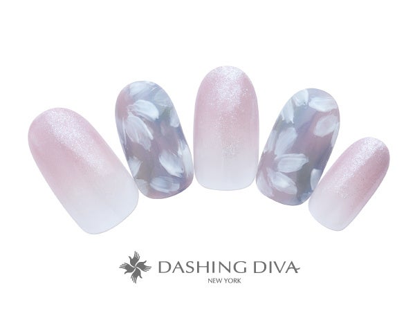 シンプルだけど華やかに、くすみカラーのタイダイフラワーアート