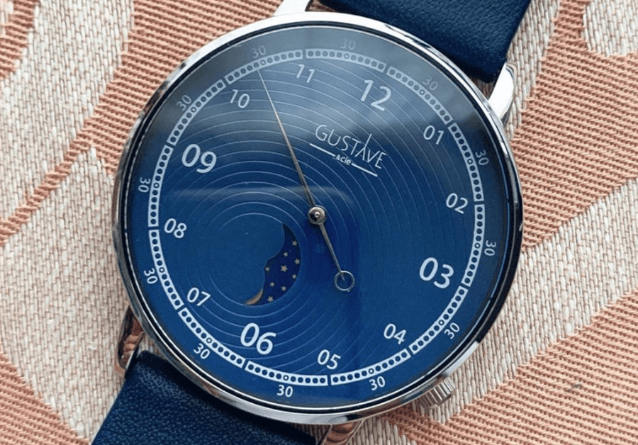 ZOZOVILLA IGGYMOKKO×GRINDLODGE 時計 メイド・イン・フランス【Moon Phase 12H - Single Hand Watch】時間