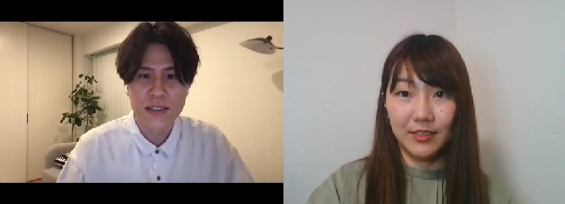 オンラインセミナー当日の様子　(右：大滝昇平　左：慶野英里名氏)