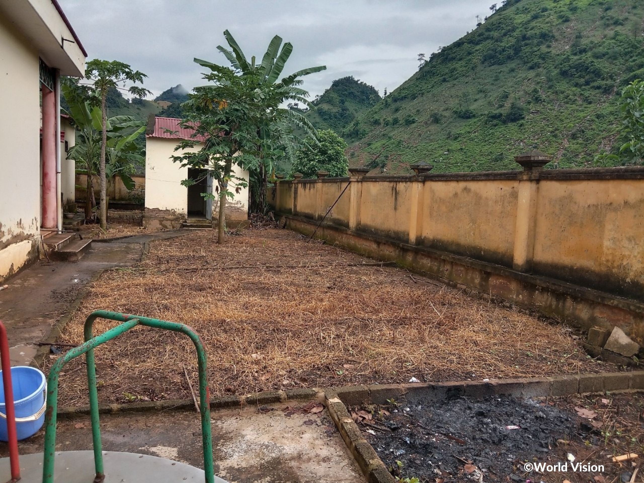 園内に菜園をつくる前の様子