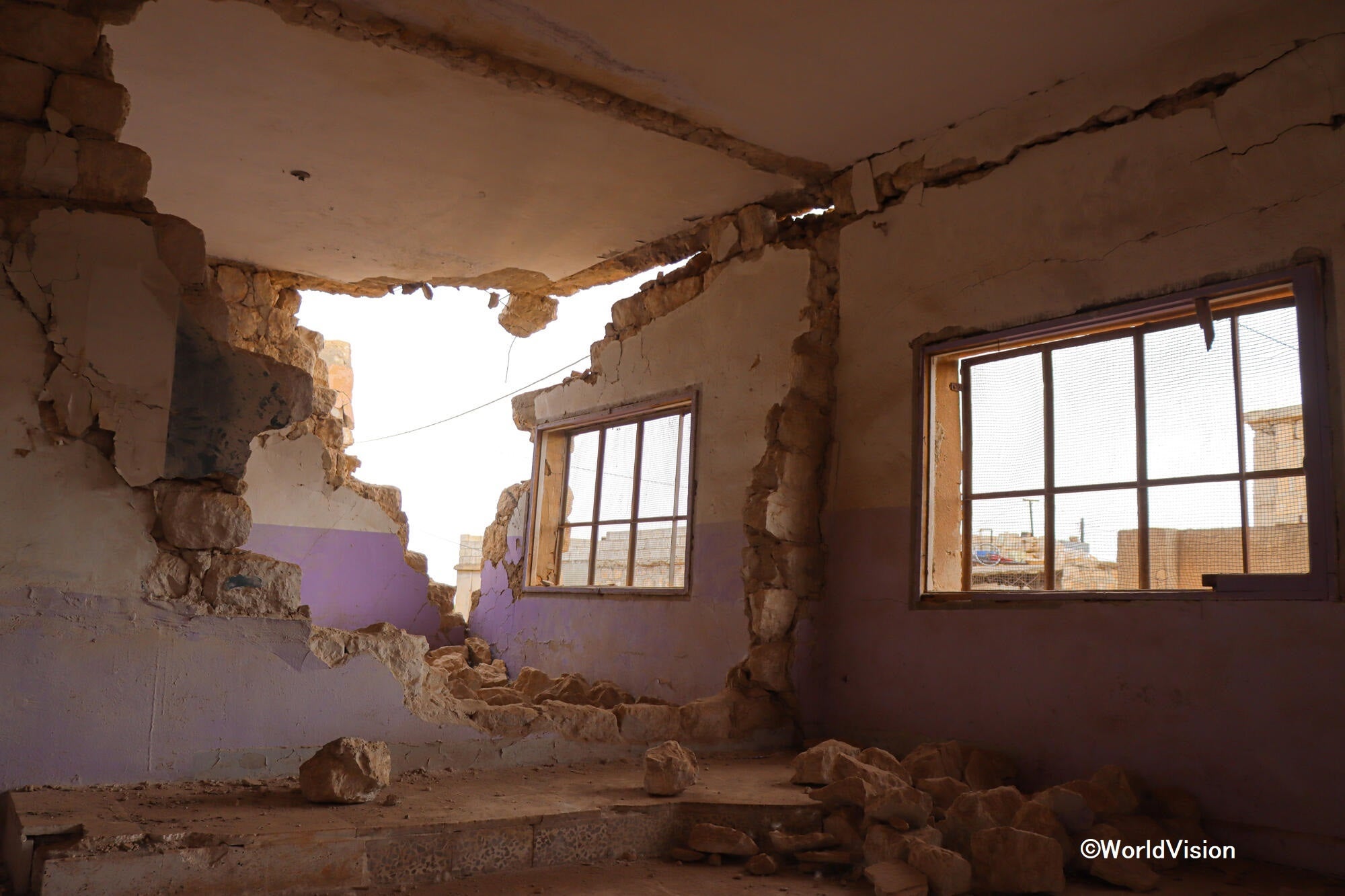 破壊された学校（シリア）