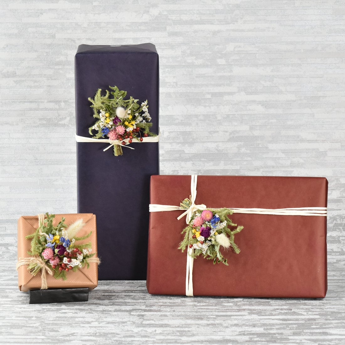 ラッピング：フラワーBOX３色