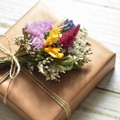 ラッピング：フラワーBOX（ブラウン）