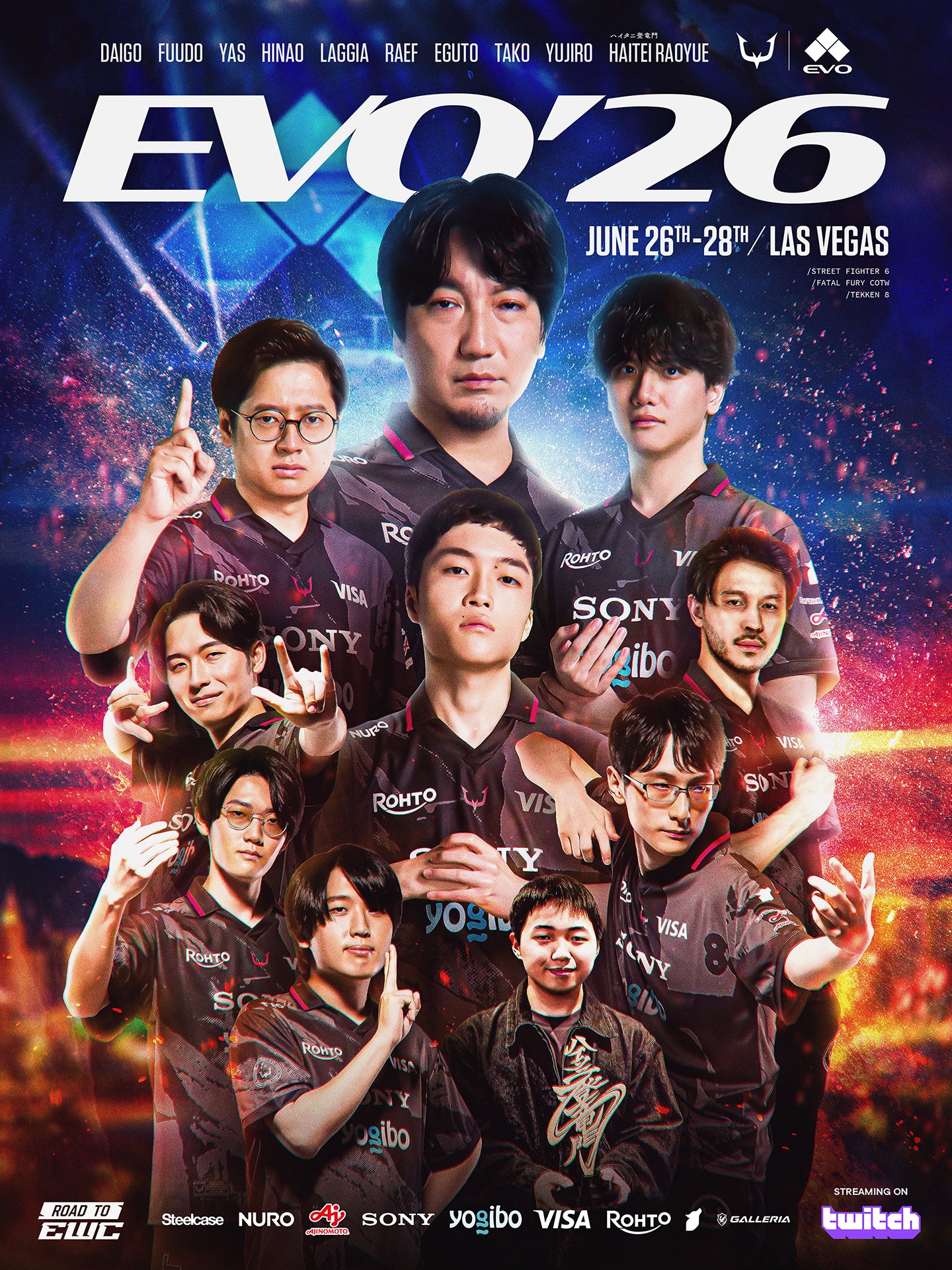 REJECT格ゲー部門、世界最高峰EVO 2026へ！頂点目指す挑戦が始まる