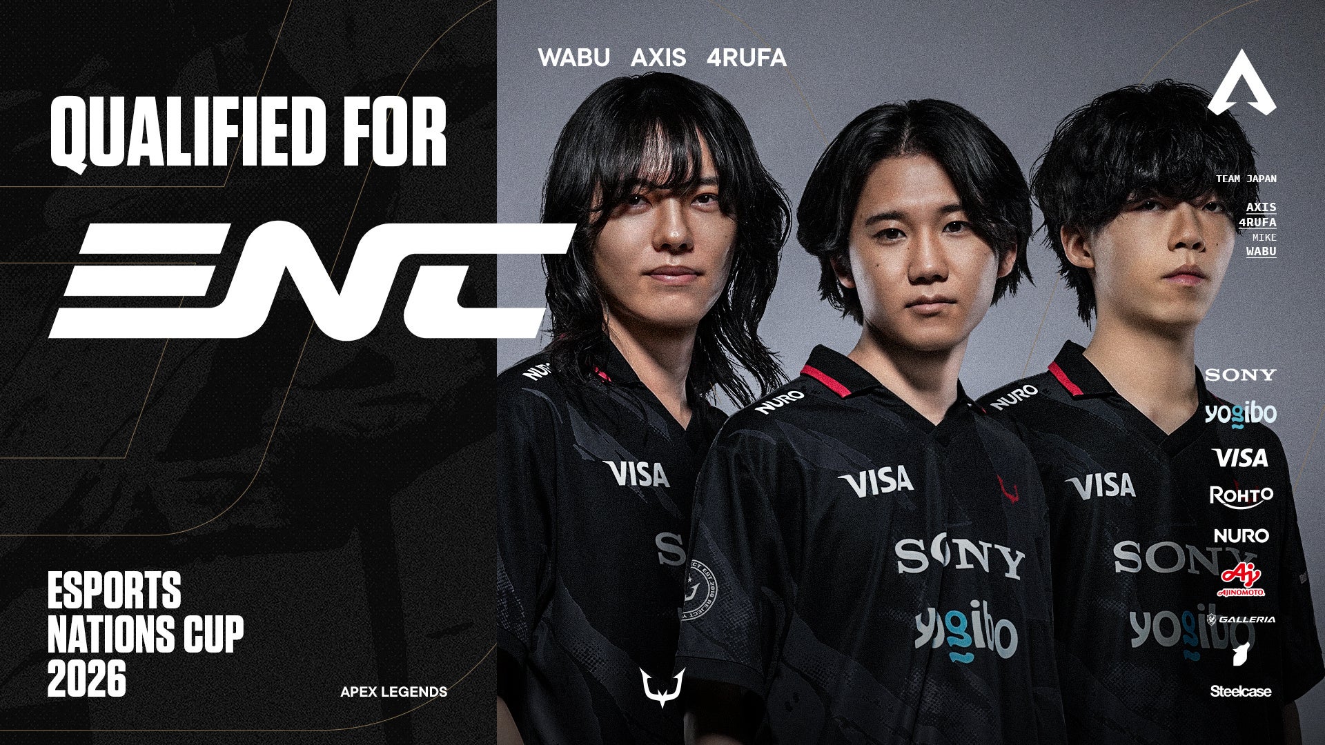 REJECT所属選手、国別対抗戦『Esports Nations Cup 2026』日本代表に決定! REJECT所属選手、国別対抗戦『Esports Nations Cup 2026』日本代表に決定!