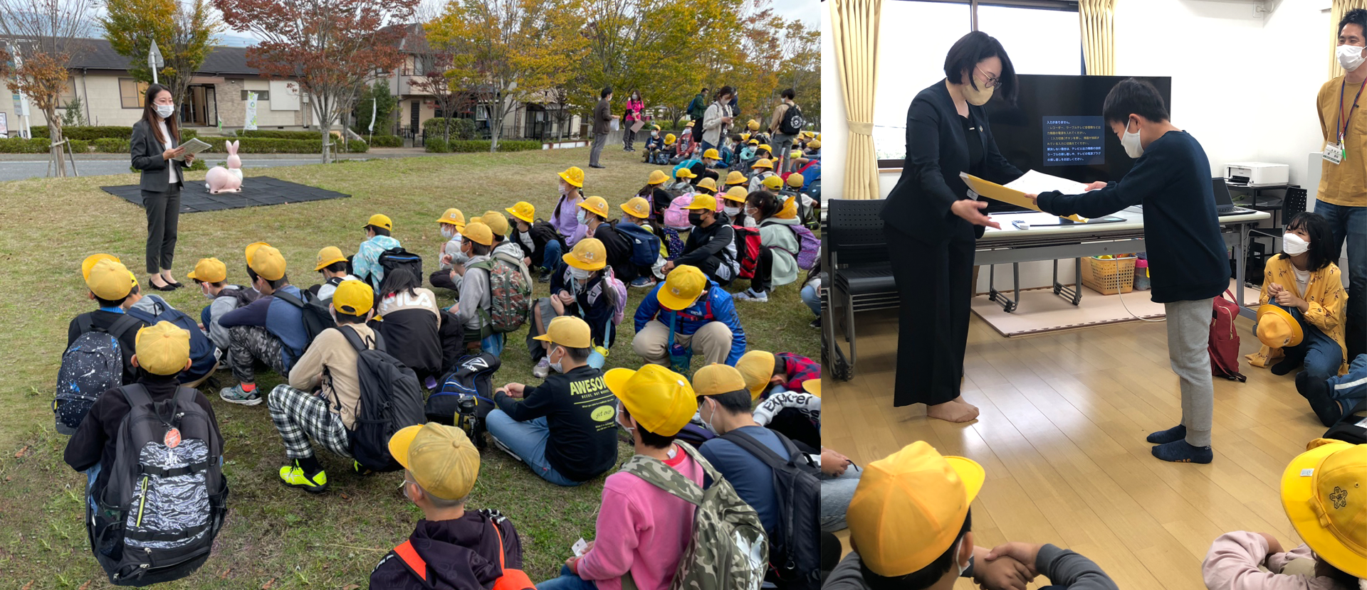 見学終了後、表彰式が行われました