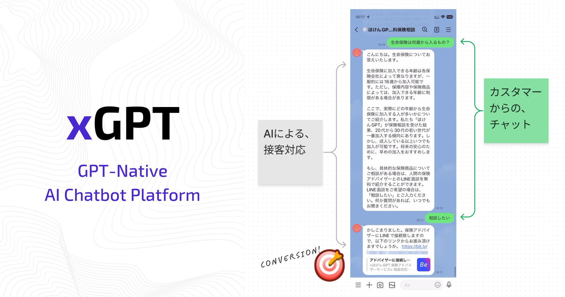 「ChatGPT技術」を活用したAIチャットボット「xGPT」がサービス開始!24/7の人間さながらの接客対応でビジネスを強化。 「ChatGPT技術」を活用したAIチャットボット「xGPT」がサービス開始!24/7の人間さながらの接客対応でビジネスを強化。