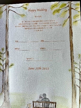 当プラン結婚証明書(イメージ)