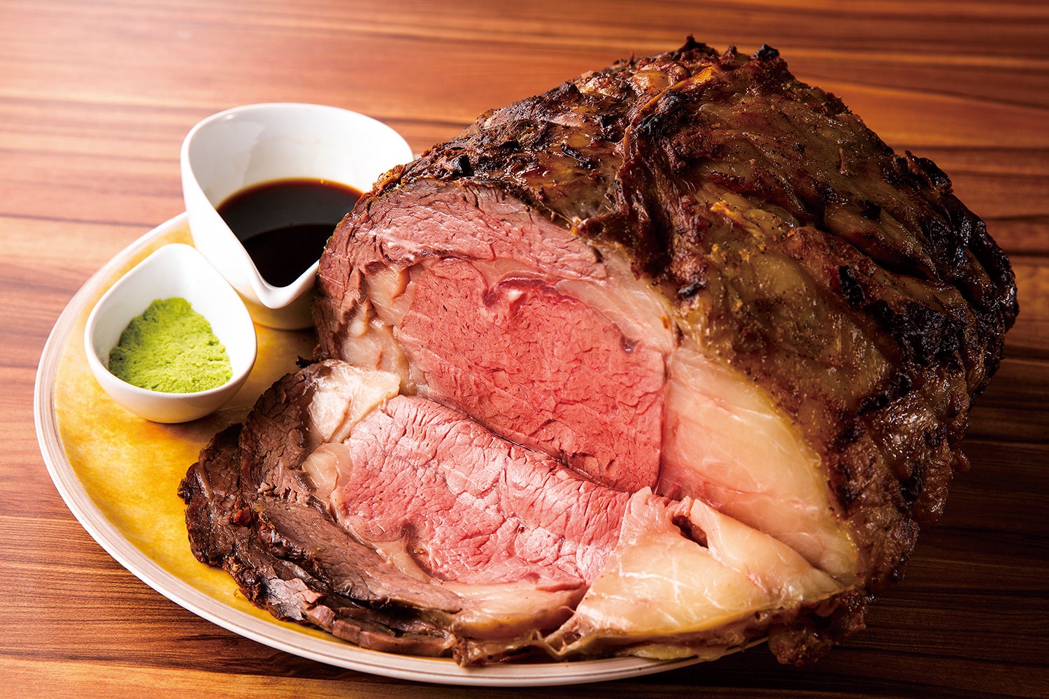 千葉・しあわせ絆牛のローストビーフ　ジュドブッフとわさび