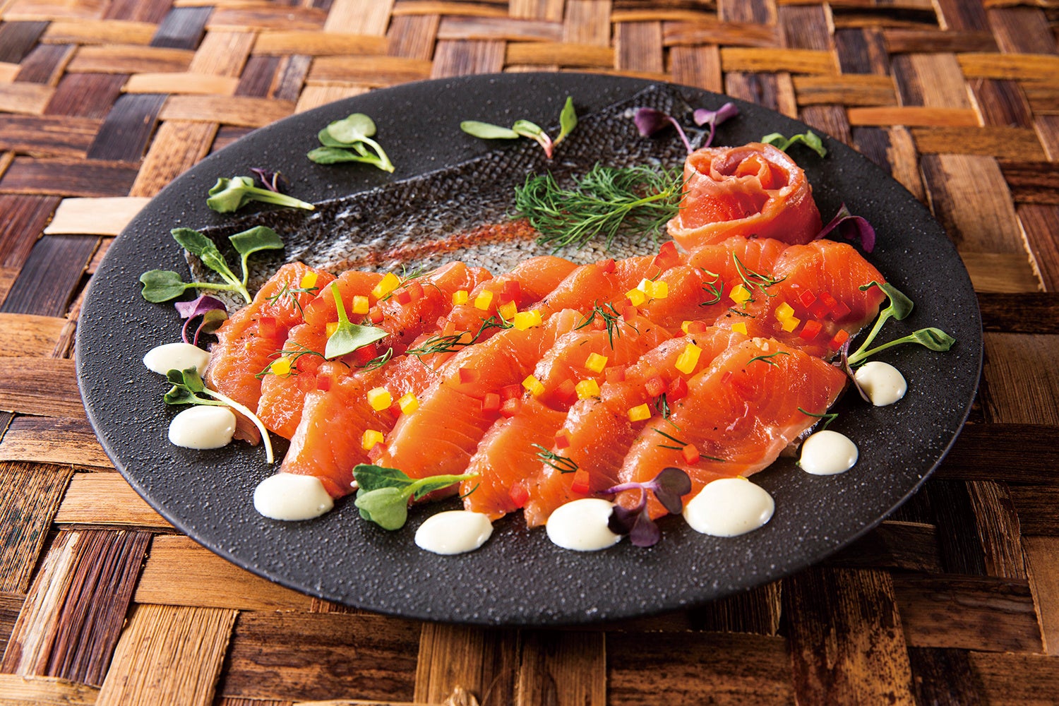 静岡製造 あらしおでマリネしたサーモン 下総醤油とわさびとEXVオリーブ油で