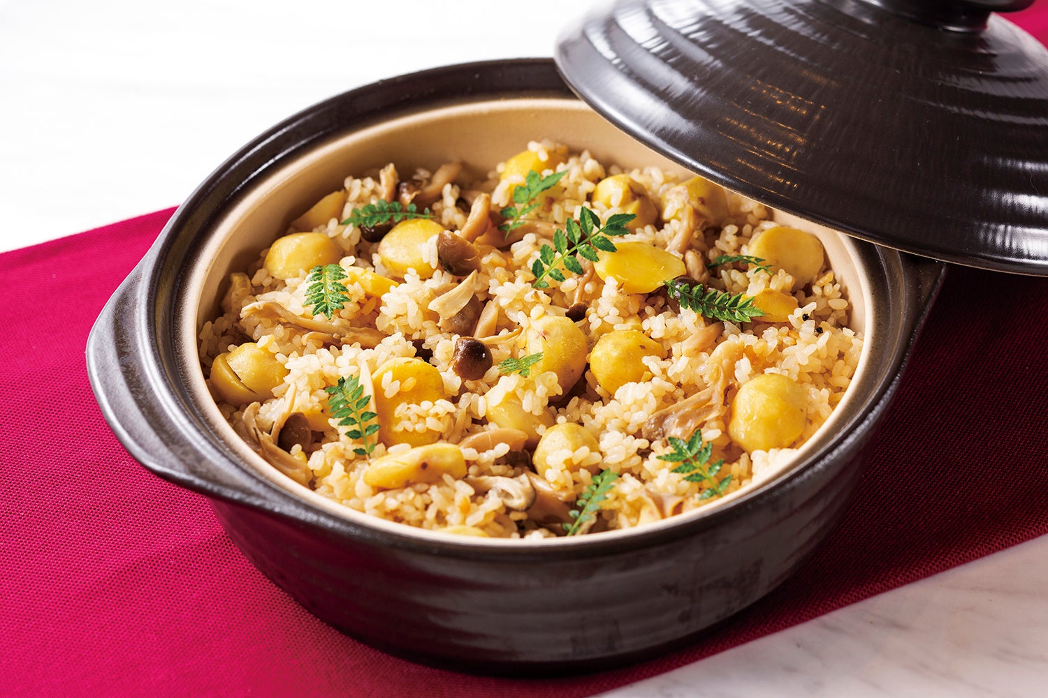 栗と茸の炊き込みご飯