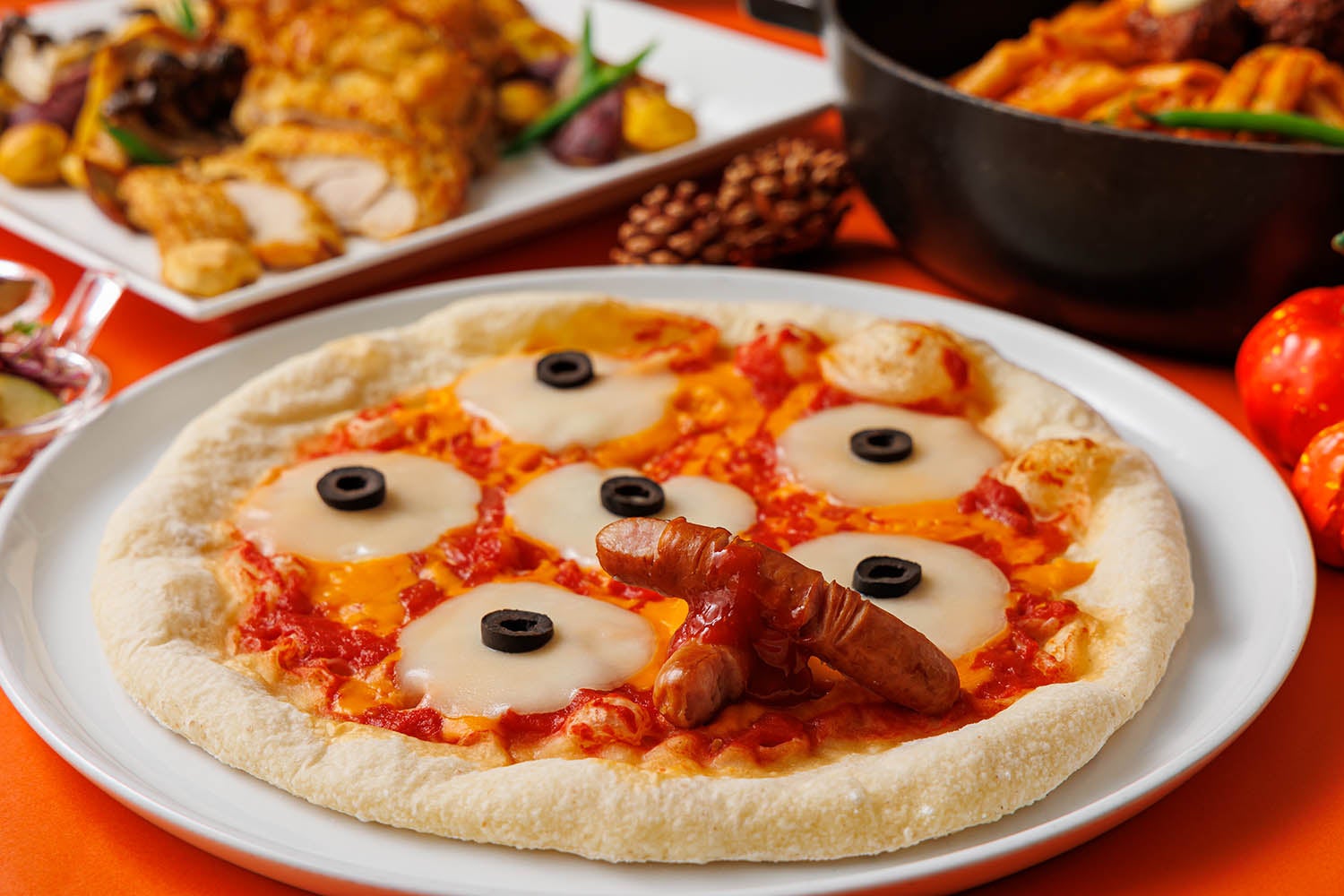 ▲指ソーセージ＆ピザカプリチョーザ