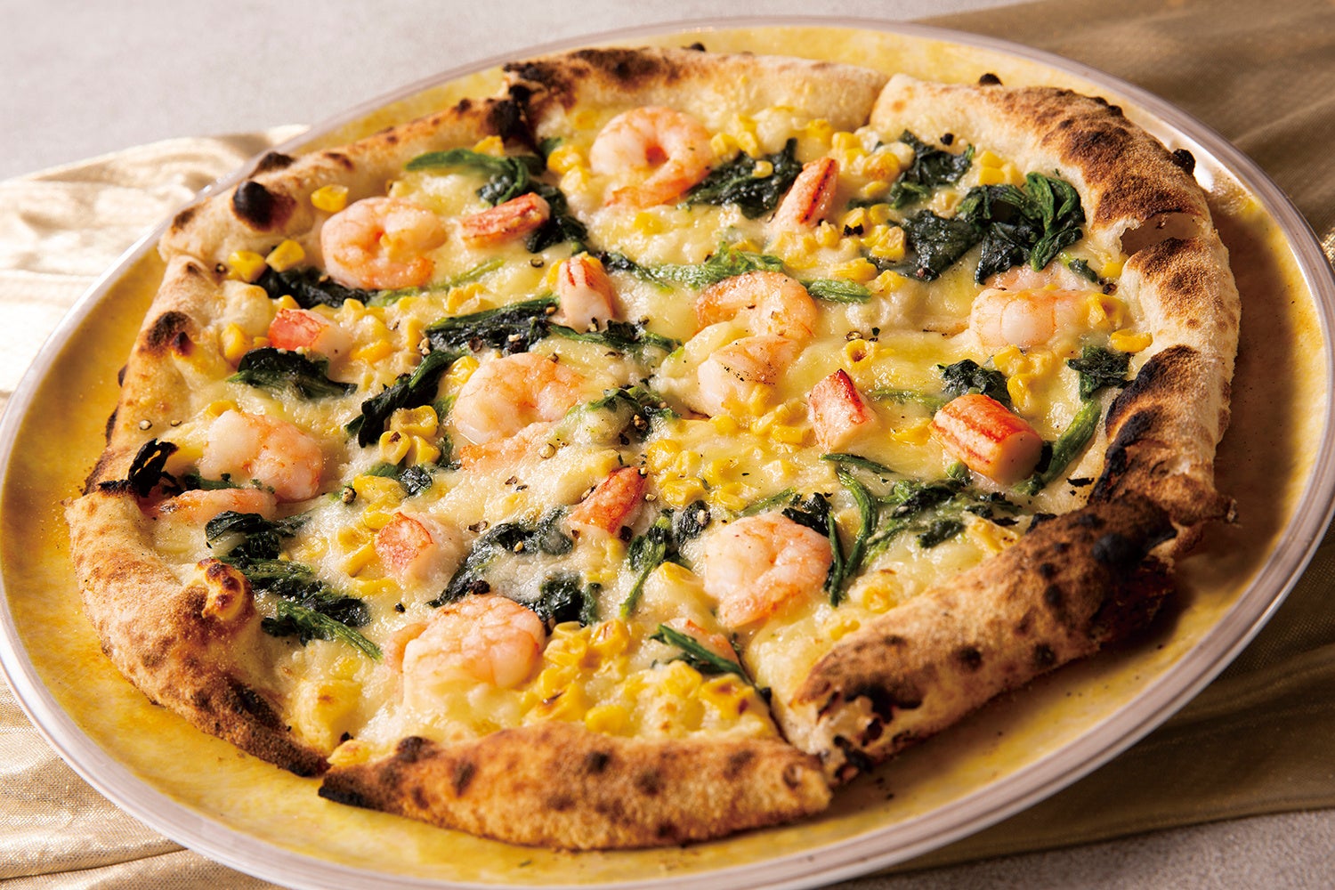 シュリンプグラタン風 窯焼きピッツァ