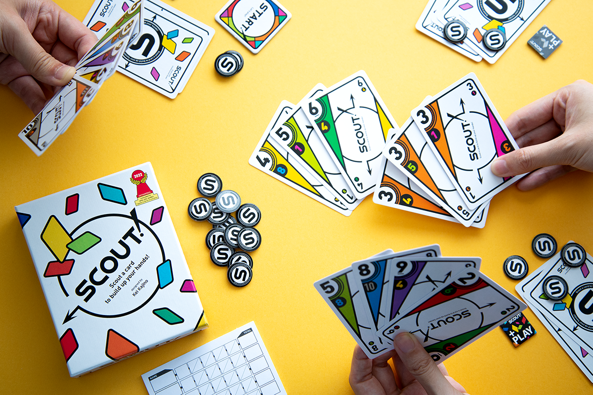 「SCOUT!」ワンモアゲーム!版アートワーク使用のカードゲームが5/26発売。ドイツ年間ゲーム大賞ノミネート作品でコレクター必見。