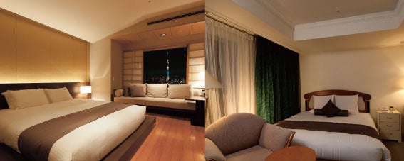 コンセプトルーム（左）、スイートルーム（右）