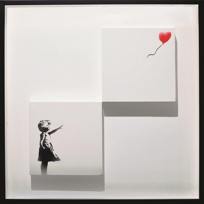 バンクシー 《風船と少女》 Girl with Balloon (Diptych) 2006年 個人蔵