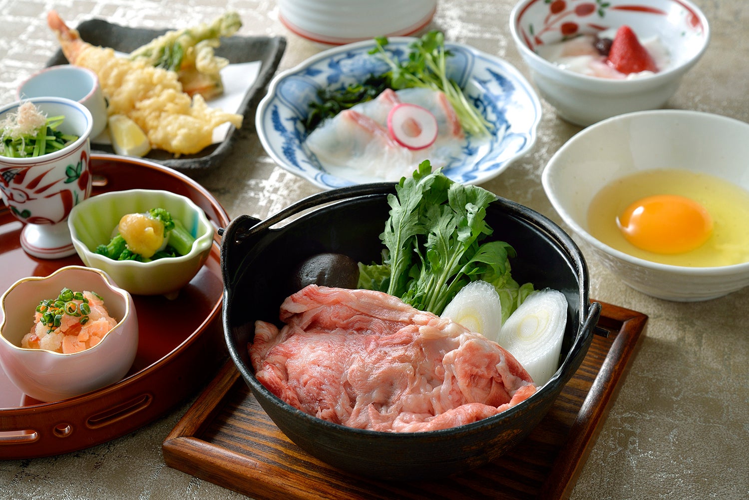 日本料理 さざんか 牛すき煮みちのく御膳