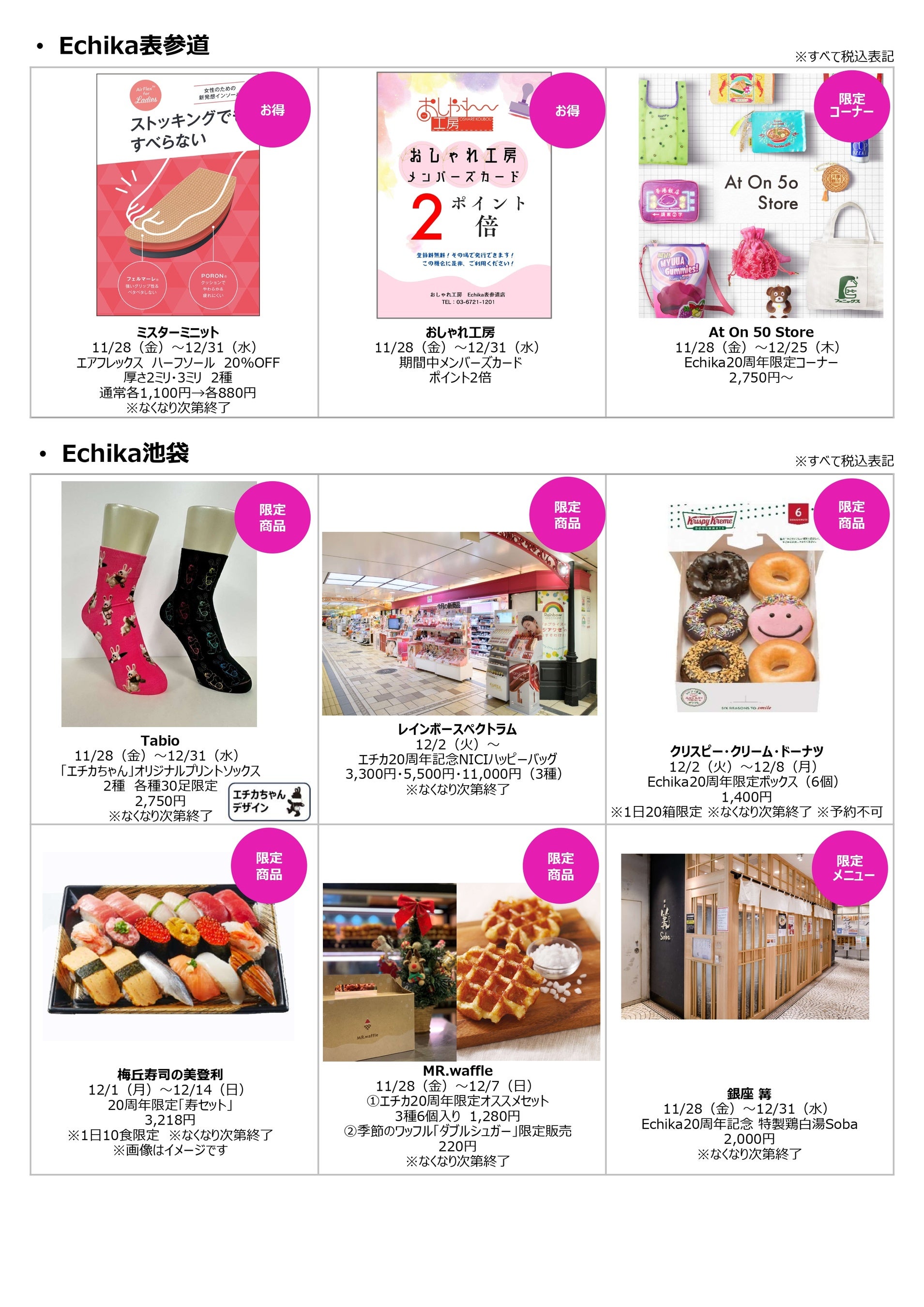 Echika20周年キャンペーン詳細決定！ | 株式会社メトロプロパティーズ