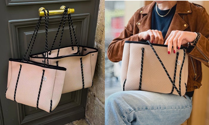 qbag paris ネオプレン Lサイズ ジップ付き L サンドベージュ qbag qbag paris ネオプレン Lサイズ ジップ付き L サンドベージュ qbag