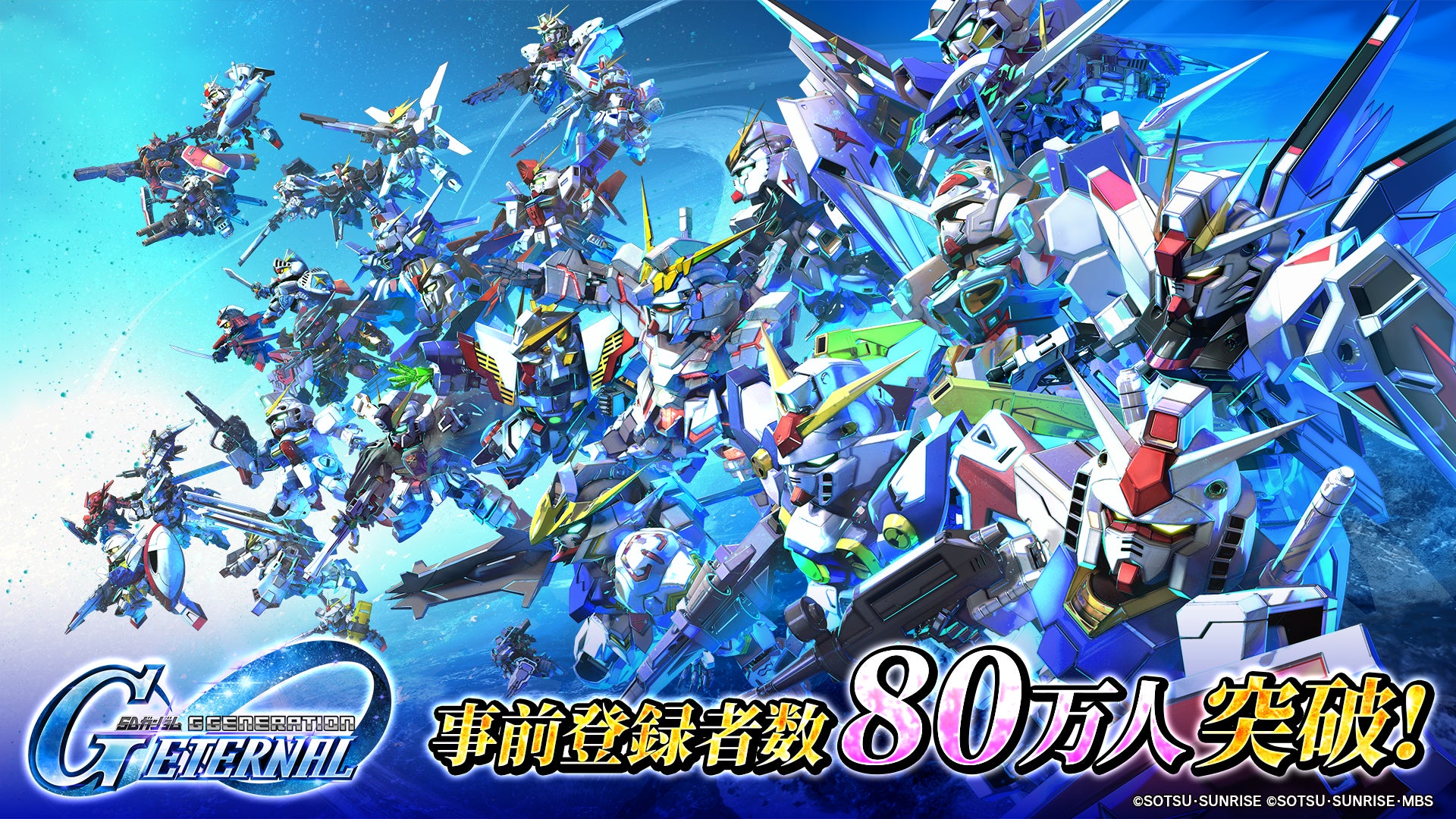 80万人突破!SDガンダム ジージェネ エターナル事前登録開始! 80万人突破!SDガンダム ジージェネ エターナル事前登録開始!