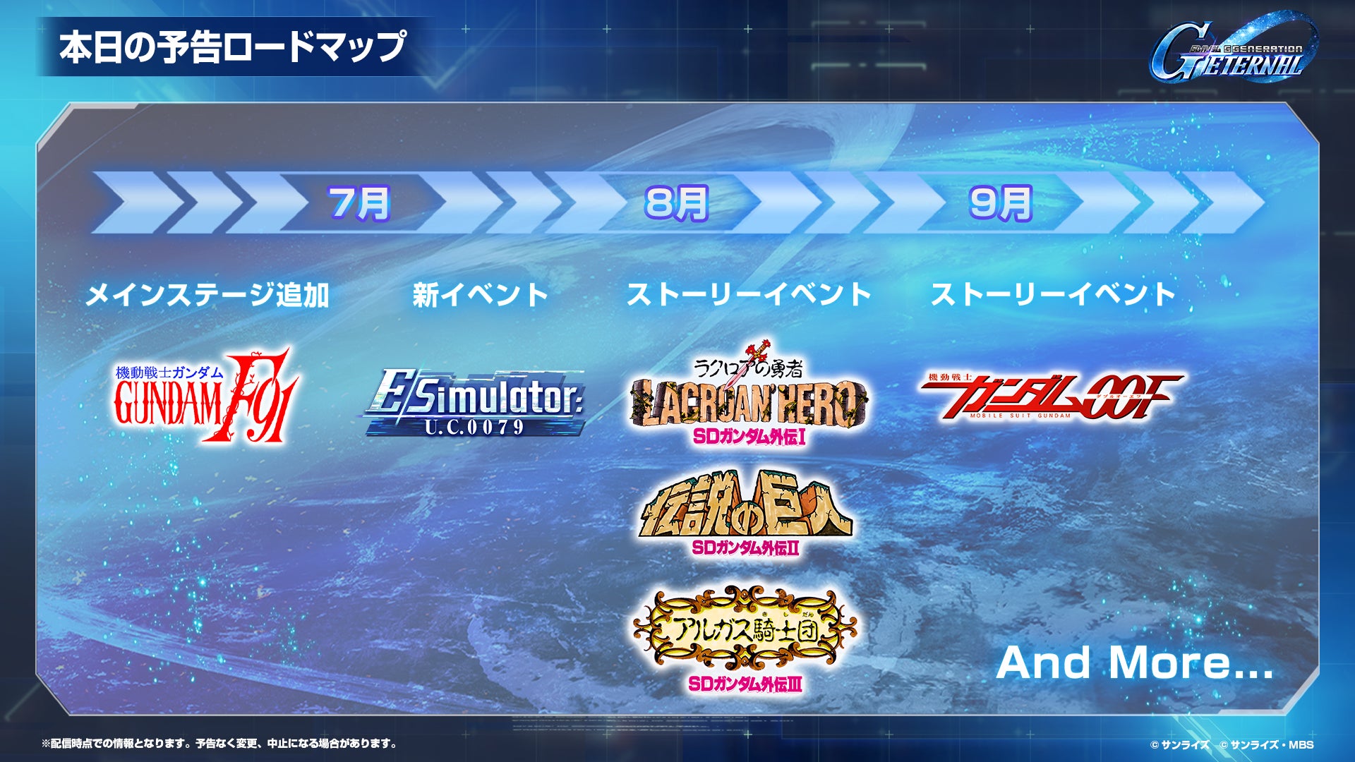 ジージェネ エターナル、F91参戦!新イベント&コミック読み放題も! ジージェネ エターナル、F91参戦!新イベント&コミック読み放題も!