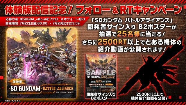 SDガンダム バトルアライアンス」体験版を本日7月22日（金）より