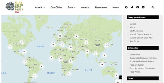 都市食料政策ミラノ協定ウェブサイトより