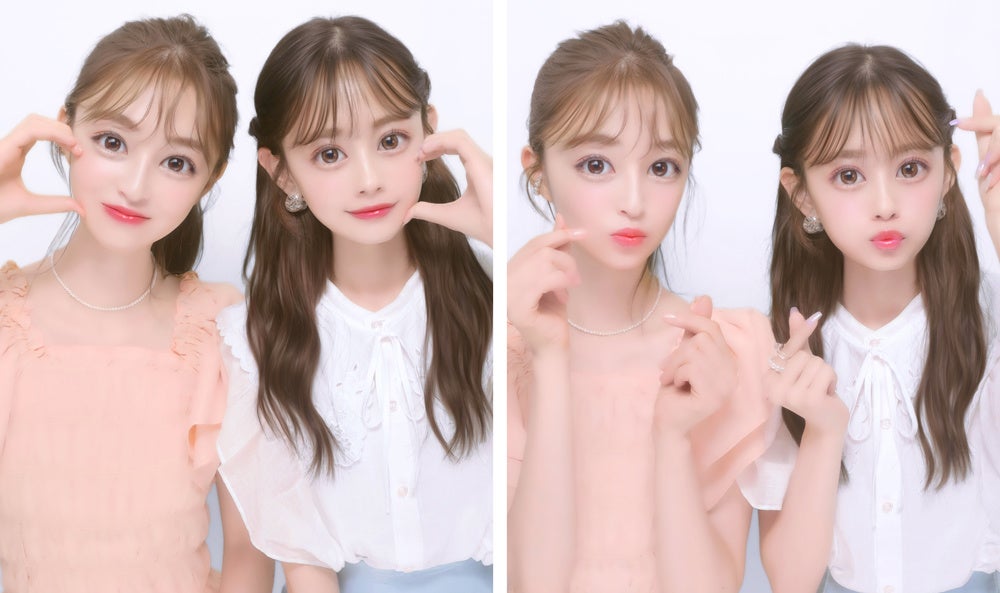 左：抜け感のある印象になれる「いまっぽ主役」の写り 右：ふんわりと可愛らしい印象になれる「愛され主役」の写り
