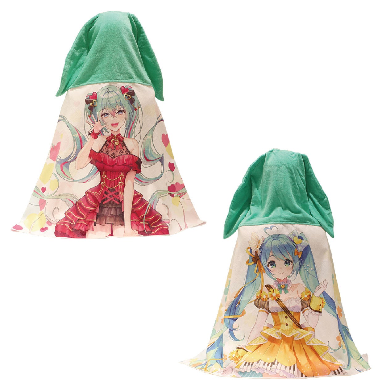 ダブルゲット賞:フード付きタオル―AB賞セット― (2種1セット/約H60cm×約W100cm) ※フードは含みません。
