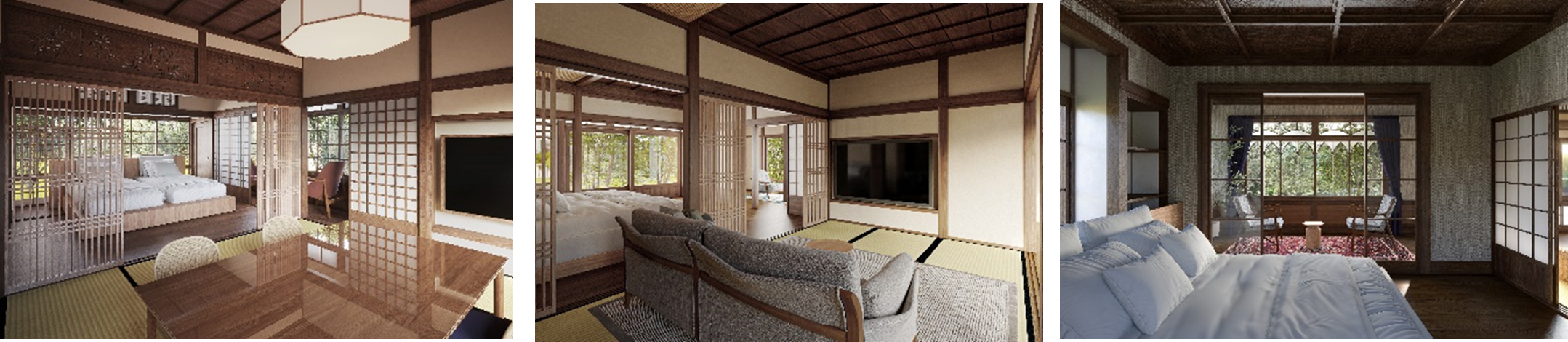 三つの寝室は独立した洗面と浴室を備えており、団らんとプライベートの両立を叶えます。