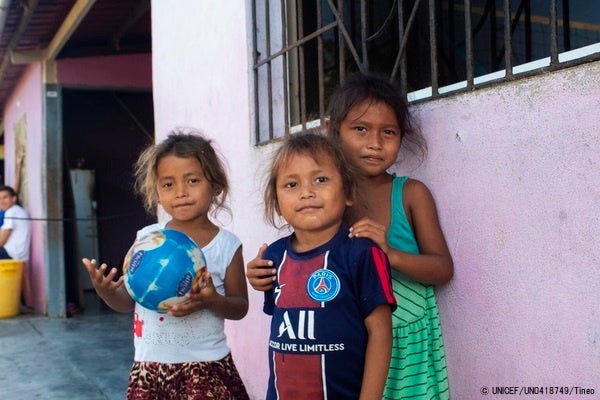 ベネズエラの子どもたち。(ベネズエラ、2021年2月撮影)※本文との直接の関係はありません© UNICEF_UN0418749_Tineo