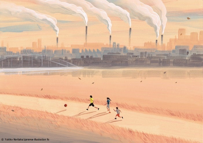 日本人アーティストのYukiko Noritakeさんが今回の報告書のために描いた作品です。© Yukiko Noritake_garance illustration llc