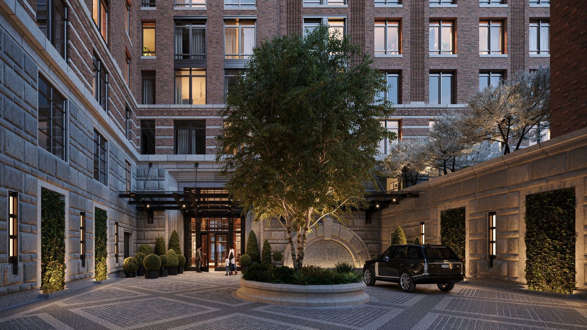 エントランス前車寄せ　CG