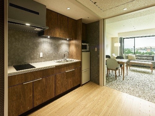 客室内のキッチン