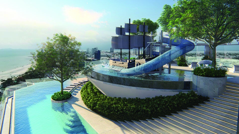 「サマセット パタヤ」ルーフトッププール CG