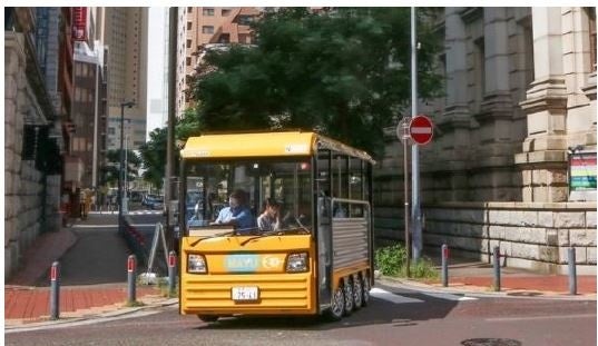 グリーンスローモビリティ走行実証実験の様子