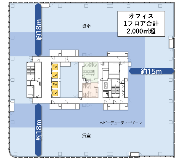 オフィス高層バンク平面