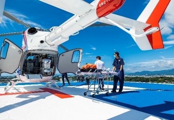 ＜ ドクターヘリ訓練の様子