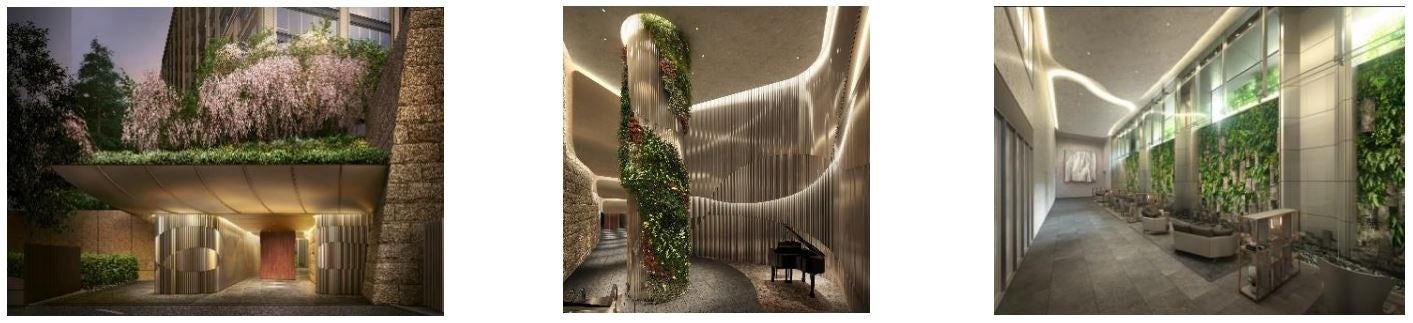 （左）ノースエントランス／（中央）ノースエントランスホール／（右）アーケードギャラリー