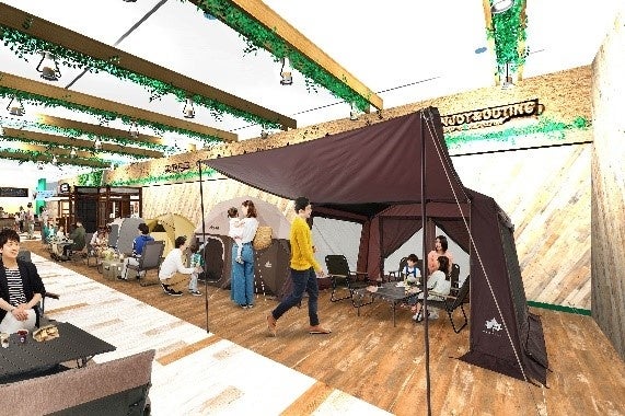 キャンプを疑似体験できる「 HIROBA 」イメージ