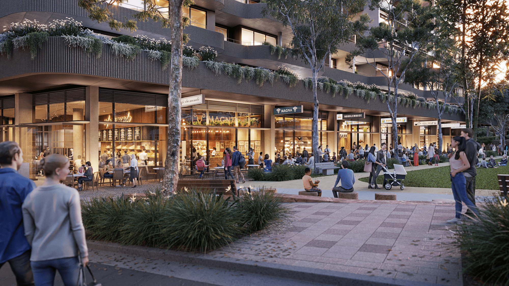 「Treehouse」地上1階商業施設　CG