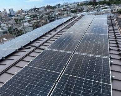 設置した太陽光パネルの一部