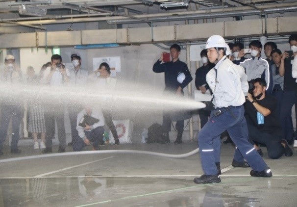 屋内消火栓放出訓練