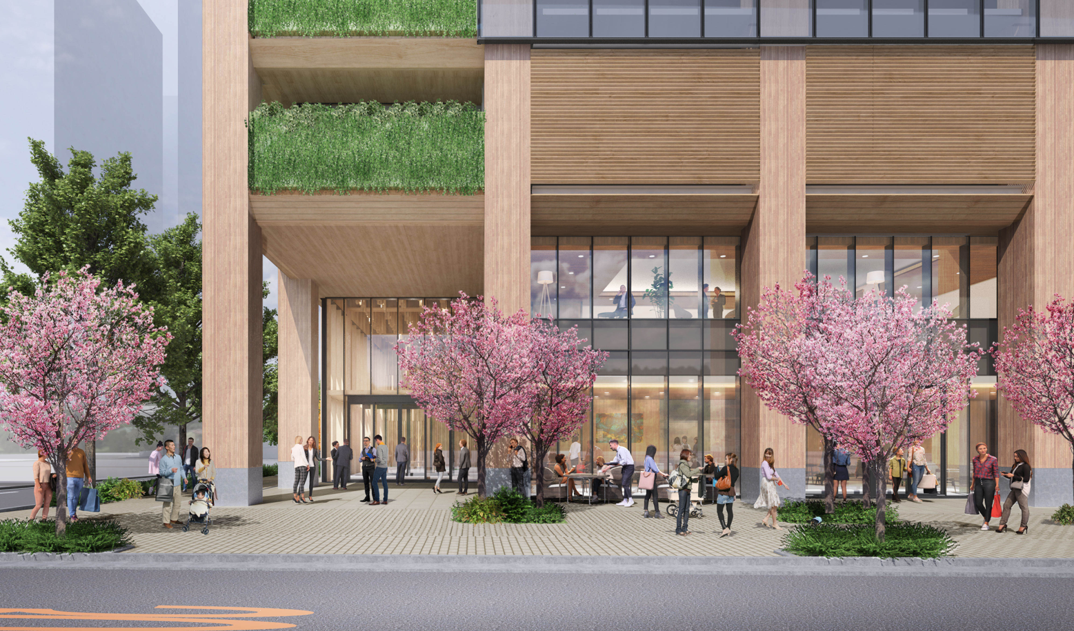 西側低層部外観　完成予想パース