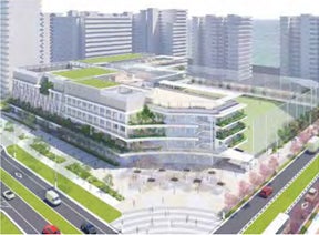 晴海西小学校(仮称)・晴海西中学校(仮称) 完成予定CG