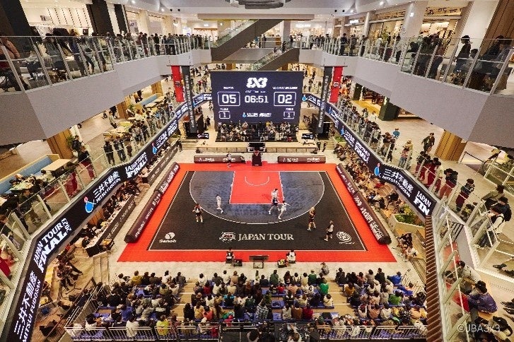 「三井ショッピングパーク ららぽーと堺」屋内型スタジアムコートにて開催した 『三井不動産 3x3 JAPAN TOUR 2023 FINAL』の様子（2023年11月）