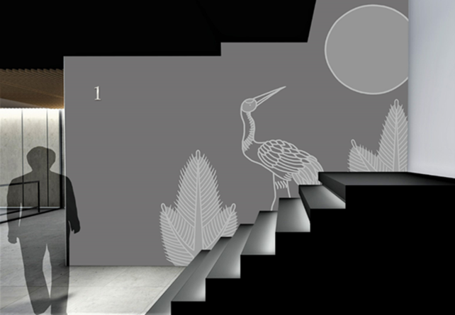 階段の壁面（イメージ）