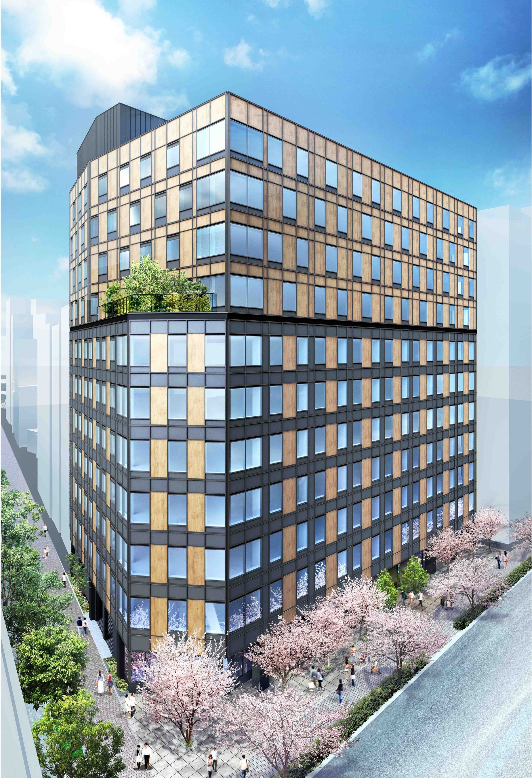 国内初のNearly ZEB木造賃貸オフィスビル 「（仮称）日本橋本町一丁目5